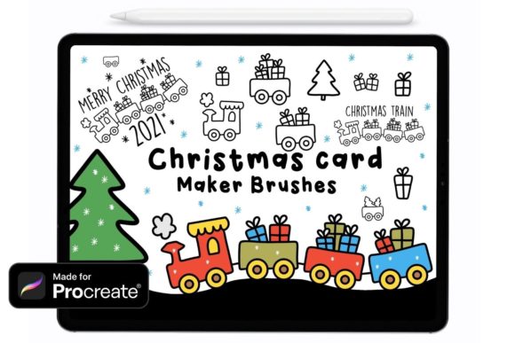Download Procreate Christmas Card Maker Brushes - Card maker Collection