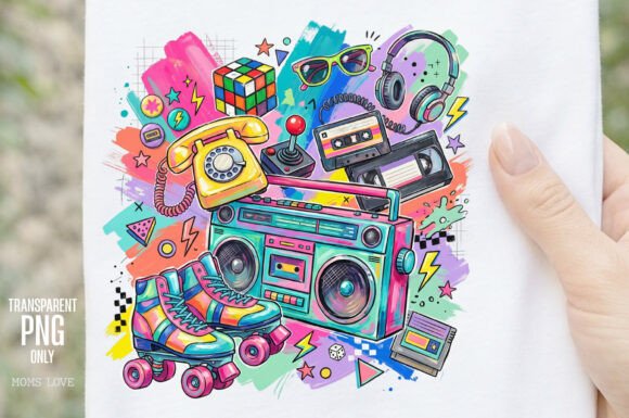 Download Retro 80s Nostalgia Collage PNG - Collage Collection